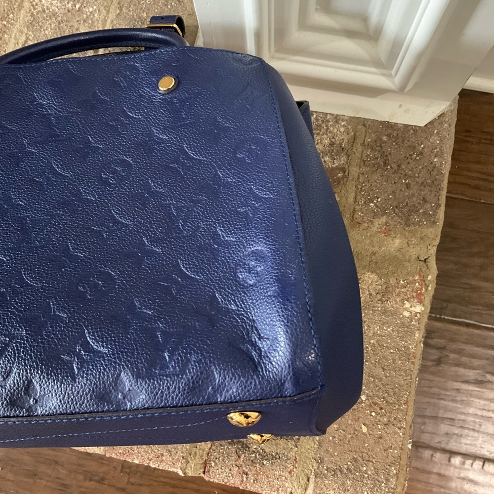 Sold Stunning Rare Louis Vuitton Montaigne MM Blue - Picture 9 of 14